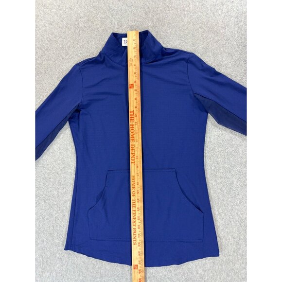 IBKUL Half‎ Zip Light Weight Mock Neck Top (Women's X-Small) Blue - Picture 9 of 12